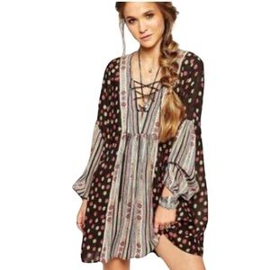 Free People pebble rain or shine long sleeve dress size XS